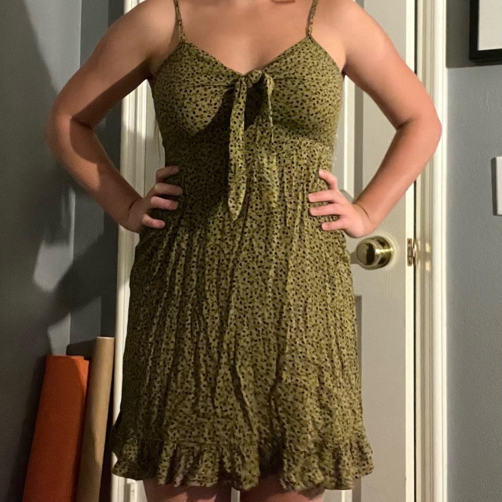 Olive Green Summer Dress